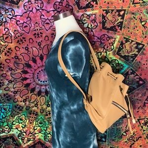 Beige Leather Backpack